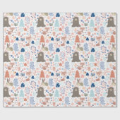 Niedliche Waldkritter Geschenkpapier (Flach)