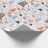 Niedliche Waldkritter Geschenkpapier (Ecke)