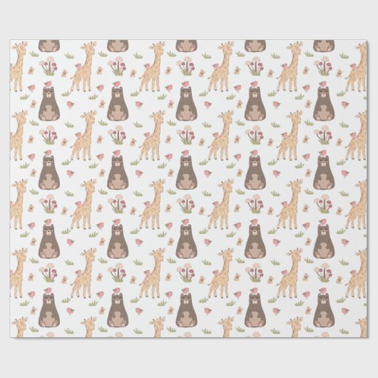 Niedliche Waldkritter Geschenkpapier (Flach)
