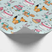 Niedliche Waldkritter Geschenkpapier (Ecke)