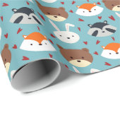 Niedliche Waldkritter Geschenkpapier (Rolleneckpunkt)