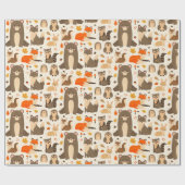 Niedliche Waldkritter Geschenkpapier (Flach)