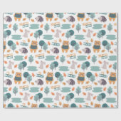 Niedliche Waldkritter Geschenkpapier (Flach)