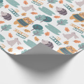 Niedliche Waldkritter Geschenkpapier (Ecke)