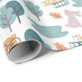 Niedliche Waldkritter Geschenkpapier (Rolleneckpunkt)