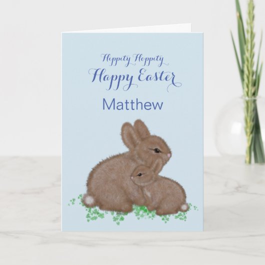 Niedliche Waldlandschaften in Ostern Feiertagskarte (Vorderseite)