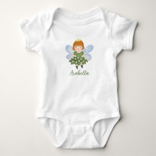 Niedliche Waldmärchen in der grünen Blume Baby Strampler