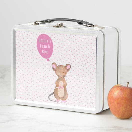 Niedliche Waldmäuse | Mädchen Metall Brotdose (Beispiel)