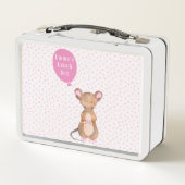 Niedliche Waldmäuse | Mädchen Metall Brotdose (Rückseite)