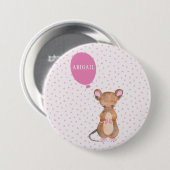 Niedliche Waldmäuse Personalisierte Kinder Button (Vorne & Hinten)