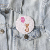 Niedliche Waldmäuse Personalisierte Kinder Button (Beispiel)