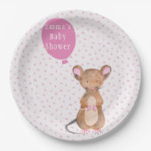 Niedliche Waldmäuse | Teller von Babydusche (Vorderseite)