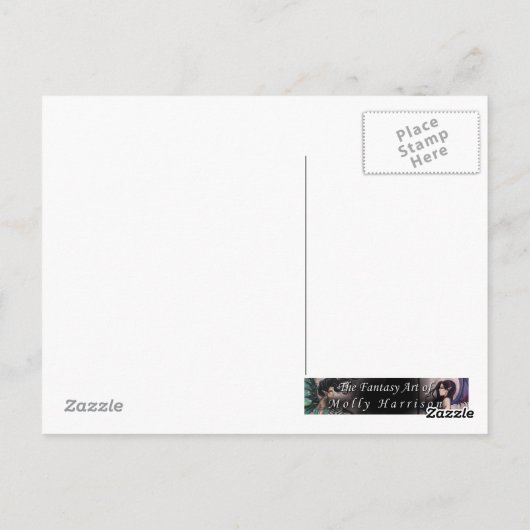 Niedliche Waldmühle auf Mushroom Blume Faeri Postkarte (Rückseite)