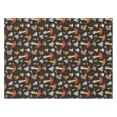 Niedliche Waldpolster-Pilze aus dunkelbraunem Anba Tischdecke (Vorderseite (Horizontal))