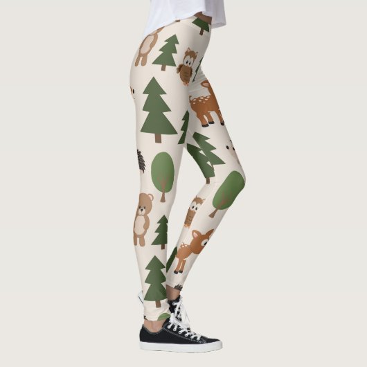 Niedliche Waldtierart Leggings (Rechts)