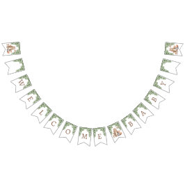 Niedliche Waldtierdusche Begrüßung Wimpelkette