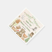 Niedliche Waldtiere 1. Geburtstag Party Napkins Serviette (Ecke)