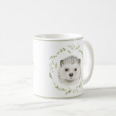 Niedliche Waldtiere Baby Igel Wasserfarbe Kaffeetasse (VorderseiteRechts)