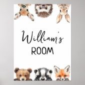 Niedliche Waldtiere Baby Kinderzimmer Room Poster (Vorne)