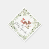 Niedliche Waldtiere Baby Sprinkle Dusche Serviette (Ecke)