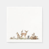 Niedliche Waldtiere Babydusche Napkins Serviette (Vorderseite)