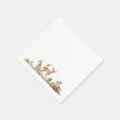 Niedliche Waldtiere Babydusche Napkins Serviette (Ecke)