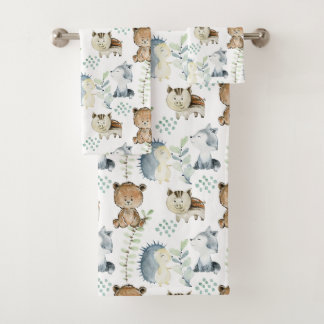 Niedliche Waldtiere Badhandtuch Set