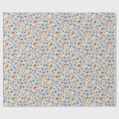 Niedliche Waldtiere Bäume Neutrale Babydusche Geschenkpapier (Flach)