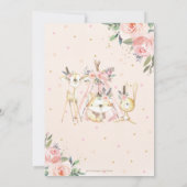 Niedliche Waldtiere Boho Tribal Girl Geburtstag Einladung (Rückseite)