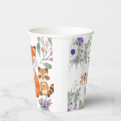 Niedliche Waldtiere bringen Waldtiere mit sich Pappbecher (Rechts)