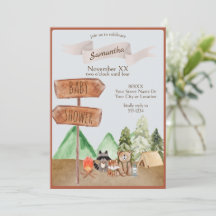 Niedliche Waldtiere Camping Kinderdusche