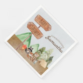 Niedliche Waldtiere Camping Kinderdusche Serviette (Ecke)