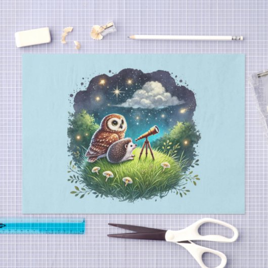 Niedliche Waldtiere decoupage uhu Igel Seidenpapier (Handwerk)