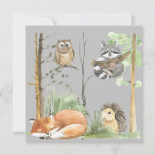 Niedliche Waldtiere Einladung (Vorderseite)