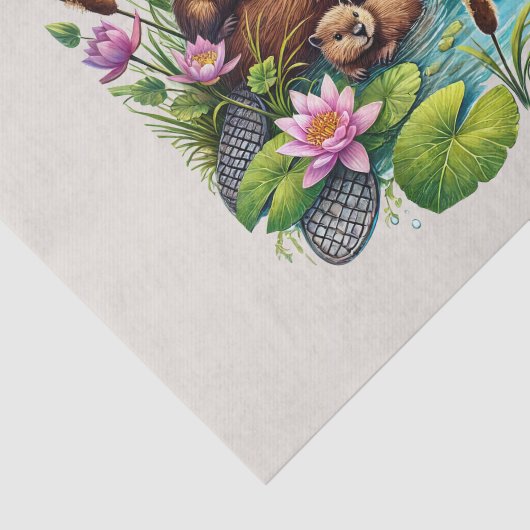 Niedliche Waldtiere entmutigen Biber Seidenpapier (Ausschnitt)