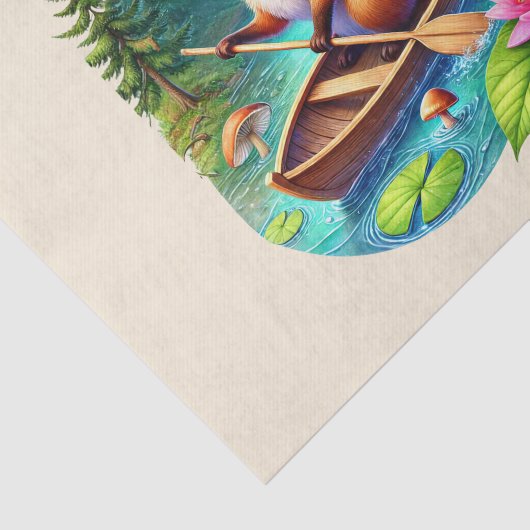 Niedliche Waldtiere entmutigen Fuchs-Eichhörnchen Seidenpapier (Ausschnitt)