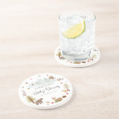 Niedliche Waldtiere fallen Kinderdusche Getränkeuntersetzer (Seite)