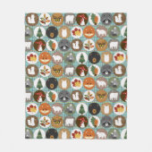 Niedliche Waldtiere Fleecedecke (Vorderseite)