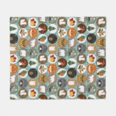 Niedliche Waldtiere Fleecedecke (Vorderseite (Horizontal))