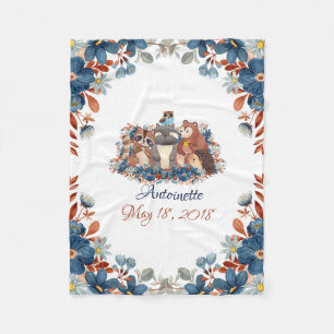 Niedliche Waldtiere Fleecedecke