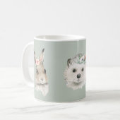 Niedliche Waldtiere Flora Wasserfarbe Kaffeetasse (Vorderseite Links)