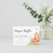 Niedliche Waldtiere Fox Diaper Raffles Begleitkarte (Stehend Vorderseite)