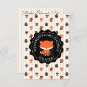 Niedliche Waldtiere Fox Kinderdusche Einladung (Vorne/Hinten)