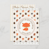 Niedliche Waldtiere Fox Kinderdusche Einladung (Vorne/Hinten)