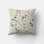 Niedliche Waldtiere Fox Name Baby Boy Birth Stats Kissen (Rückseite)