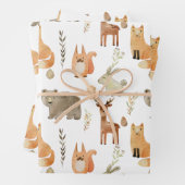 Niedliche Waldtiere Geschenkpapier Set (Beispiel)