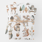 Niedliche Waldtiere Geschenkpapier Set (Beispiel)