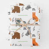 Niedliche Waldtiere Geschenkpapier Set (Beispiel)