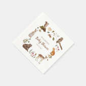 Niedliche Waldtiere Geschlechtsneutrale Babydusche Serviette (Ecke)