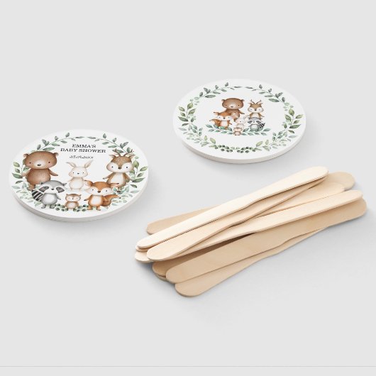 Niedliche Waldtiere Grünflächen Gastgeschenke Fächer (Non-assembled)